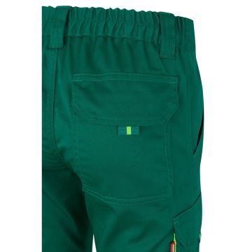 VL ZEUS LARGE. Two-tone, multi-pocket stretch trousers (240g/m²), in cotton (46%), EME (38%) and polyester (16%)