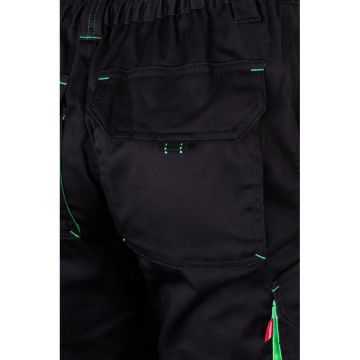 VL FIDES. Two-tone, multi-pocket stretch trousers (240g/m²), in cotton (46%), EME (38%) and polyester (16%)