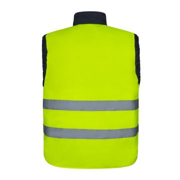 VL DIANA. Padded vest (220g/m²), reversible and multi-pocket, in polyester (100%), with zip fastening and reversible puller