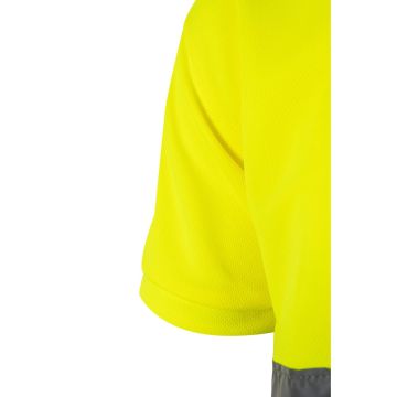VL CUPID. Two-tone bird-eye polo shirt (160g/m²) with short sleeves, in polyester (100%)