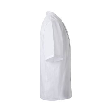 VL DURGA. Short-sleeved poplin (110g/m²) kitchen jacket in cotton (35%) and polyester (65%)