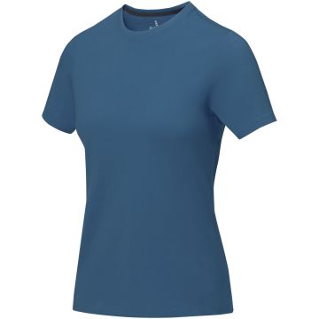 Nanaimo short sleeve womens tshirt Tech blue - 1 Bounce Creative Designs