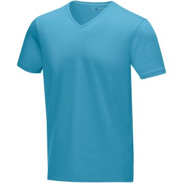 Kawartha short sleeve mens GOTS organic Vneck tshirt Nxt blue - 1 Bounce Creative Designs