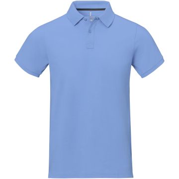 Calgary short sleeve mens polo Light blue - 1 Bounce Creative Designs