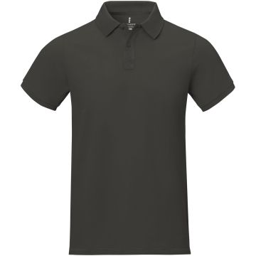Calgary short sleeve mens polo Anthracite - 1 Bounce Creative Designs