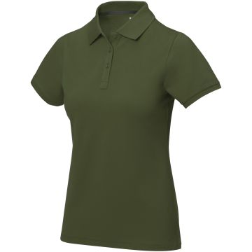 Calgary short sleeve womens polo Army green - 1 Bounce Creative Designs
