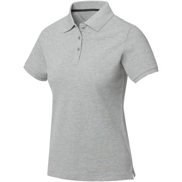 Calgary short sleeve womens polo Grey melange - 1 Bounce Creative Designs