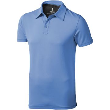 Markham short sleeve mens stretch polo Light blue - 1 Bounce Creative Designs