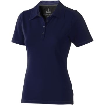 Markham short sleeve womens stretch polo Navy - 1 Bounce Creative Designs
