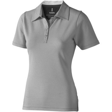 Markham short sleeve womens stretch polo Grey melange - 1 Bounce Creative Designs