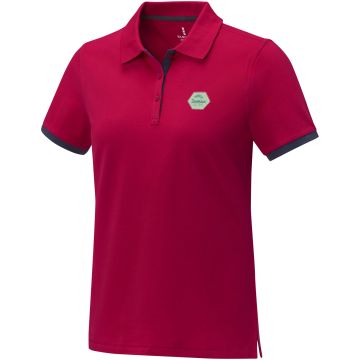 Morgan short sleeve womens duotone polo Red - 1 Bounce Creative Designs