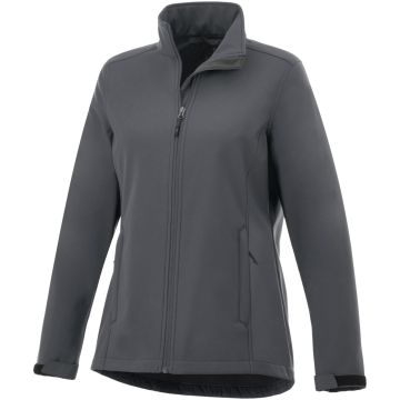 Maxson womens softshell jacket Storm grey - 1 Bounce Creative Designs