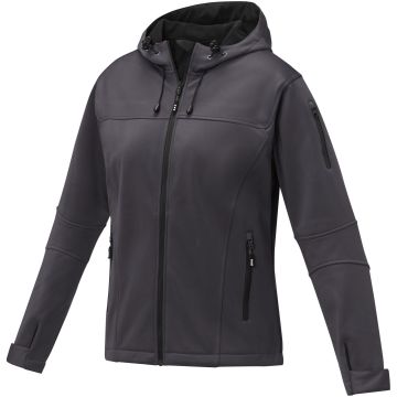 Match womens softshell jacket Storm grey - 1 Bounce Creative Designs
