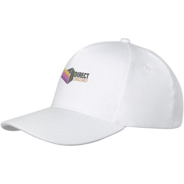 Doyle 5 panel cap White - 1 Bounce Creative Designs