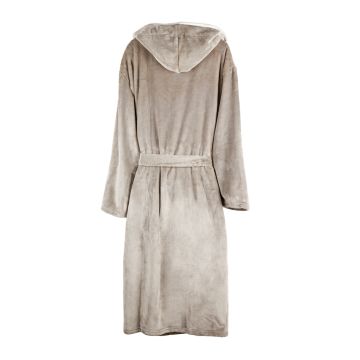 Promotional VINGA Louis Luxury Plush RPET Grey Robe Size L-XL