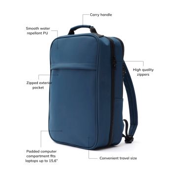 Branded VINGA Baltimore Travel Backpack Navy