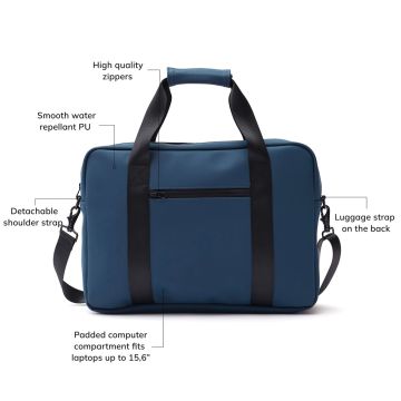 Branded VINGA Baltimore Computer Bag Blue 