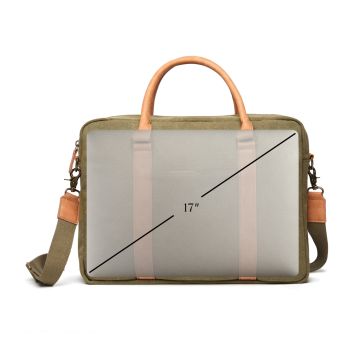 Promotional VINGA Bosler RCS Recycled Canvas Computer Bag Green 
