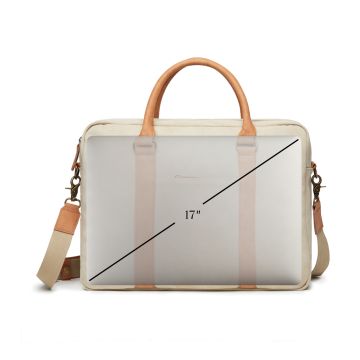 Promotional VINGA Bosler RCS Recycled Canvas Computer Bag Greige 