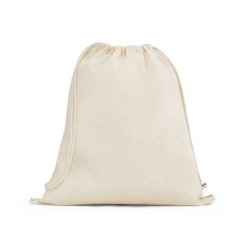 BELIZE. 100% organic cotton drawstring bag (140 g/m²)