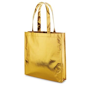 Promotional Shinny Silver OR Gold Metallic Tote Bags 