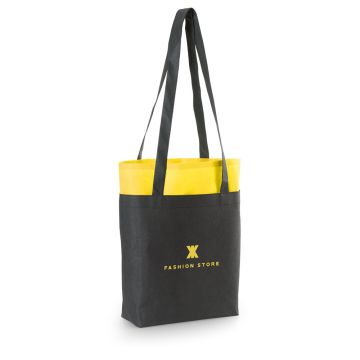 Promotional HARROD Nonwoven Yellow And Black Bag