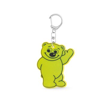 Bear-shaped fluorescent keyring