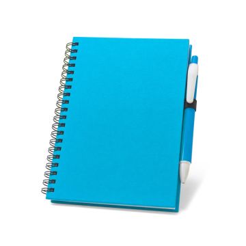 ROTHFUSS B6 Spiral Notepad Lined Pen Light Blue Bounce Creative Designs