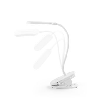 NESBIT II. Portable desk lamp with clip and 30h autonomy at 65% rABS