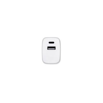 WEGENER. Power adapter with USB-A port 18W and USB-C 20W in recycled ABS (100% rABS)