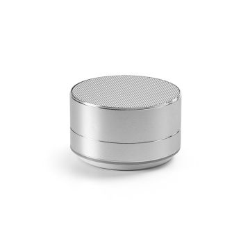 FLOREY. Portable 3W speaker with 3h battery life in recycled aluminium (100% rAL) and recycled ABS (100% rABS)