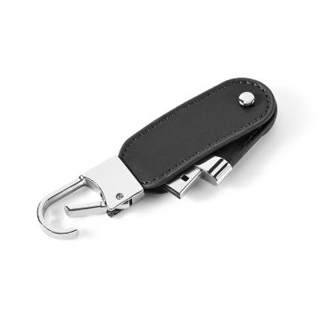 BRAGG 8GB. 8GB PU USB memory with carabiner clip