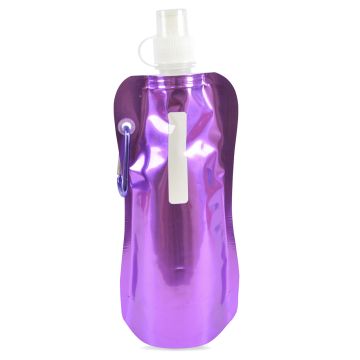 Fold Up 400ml Metallic Bottle