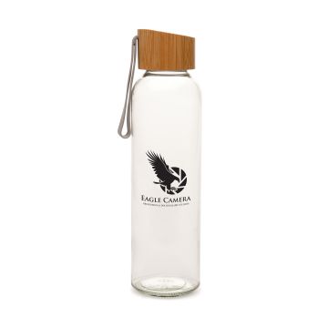Promotional Glass Bamboo 450ml Bottle