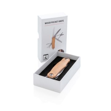 Wooden Multi Tool Pocket Knife Brown - 1 Bounce Creative Designs