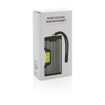 Pocket Size Spirit Level Ruler With Magnet Grey - 2 Bounce Creative Designs