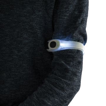 Safety led strap White black - 1 Bounce Creative Designs