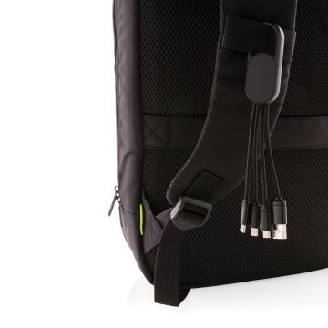 4in1 cable with carabiner clip Black - 1 Bounce Creative Designs