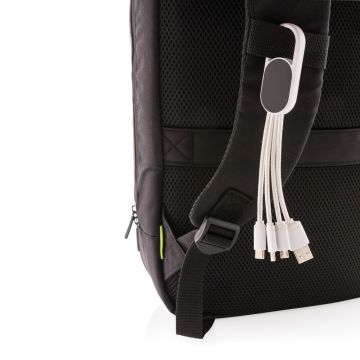 4in1 cable with carabiner clip White - 1 Bounce Creative Designs