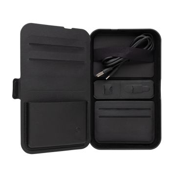 Swiss Peak RCS recycled travel case with 3 in 1 charger