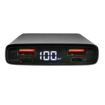 Aluminium 18W 10000 mAh PD Powerbank Black - 1 Bounce Creative Designs