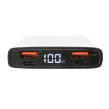 Aluminium 18W 10000 mAh PD Powerbank Silver - 1 Bounce Creative Designs