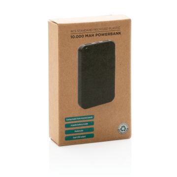 Recycled Power Bank 10000 mAh RCS  Black - 1 Bounce Creative Designs