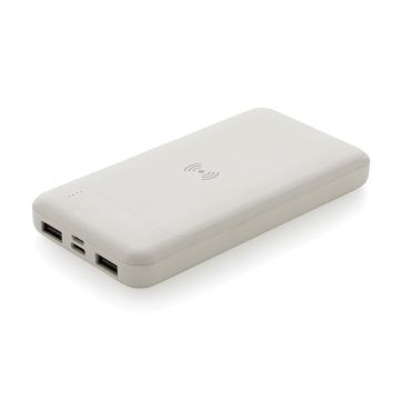 RCS standard recycled plastic wireless powerbank White - 1 Bounce Creative Designs