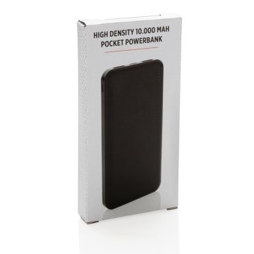 High Density 10000 mAh Pocket Powerbank Black - 1 Bounce Creative Designs