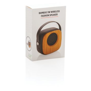Bamboo Wireless Fashion Speaker Black - 1 Bounce Creative Designs
