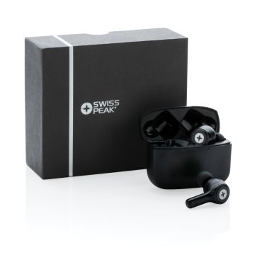 Swiss Peak ANC TWS Earbuds Black - 1 Bounce Creative Designs