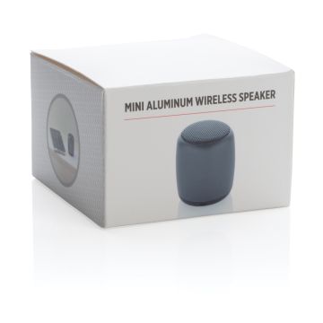 Mini aluminium wireless speaker Anthracite - 1 Bounce Creative Designs