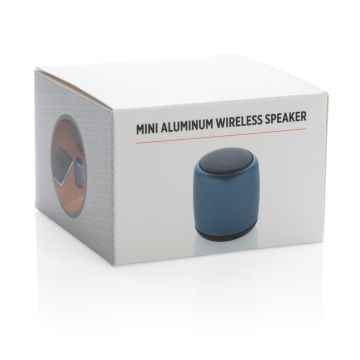 Mini aluminium wireless speaker Blue - 1 Bounce Creative Designs