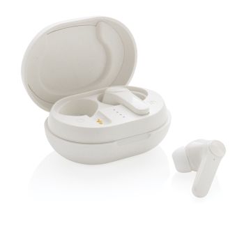 RCS standard recycled plastic TWS earbuds White - 1 Bounce Creative Designs